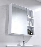 Seri Kabinet Cermin Kamar Mandi Modern Sederhana, Cermin Kamar Mandi yang Dipasang di Dinding atau Kabinet Cermin Penyimpanan untuk Rumah dan Hotel