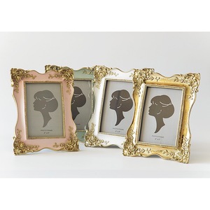 6-Inch Ánh Sáng Sang Trọng Cung Điện Retro Vàng Biên Giới Khắc Nhựa Khung Ảnh Cho Trang Trí Nội Thất - Product Image 2