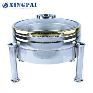 XINGPAI Catering Equipment <span class=keywords><strong>Buffet</strong></span> Acero inoxidable 304 Chafing Dish Calentador de alimentos <span class=keywords><strong>Buffet</strong></span> Set con tapa de vidrio - Product Image 4
