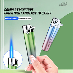 Briquet professionnel à flamme jet rechargeable au gaz butane, mini, en métal, de <span class=keywords><strong>luxe</strong></span>, accessoires pour fumeuses, briquets pour femmes - Product Image 3