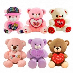 Venta al por Mayor de Osos de Peluche Adorables, Almohadas Suaves de Anime Kawaii 'Te Amo', Personalizadas, Coloridas, de Algodón PP, para el Día de San Valentín - Product Image 5