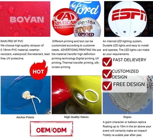 Globo Redondo Inflable de Helio de 2.5m, Globo Volador, Esfera Inflable Voladora - Product Image 5