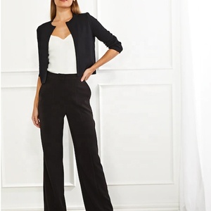 Women's Custom <strong>Summer</strong> <strong>White</strong> Crew Neck Half Sleeves <strong>Cardigan</strong> Manufacturers' Casual Style Logo on Front Outer Layer Sweater - Product Image 5