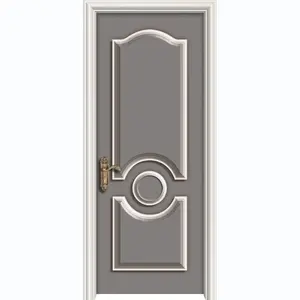 Individuelles Großhandel interieur Backfarbe Tür Appartment grauer Lack Oberfläche Interieur Massivholz-Tür