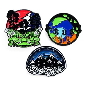 Design metal souvenir mountain dream kids lapel pins badge nature for children