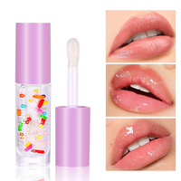 Huile à lèvres fruitée volumisante avec applicateur large, gloss transparent hydratant pour des lèvres sexy, soin cosmétique pour femmes et jeunes filles