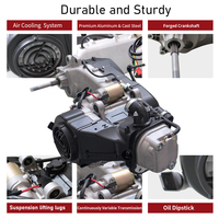 Kit de Motor de Motocicleta de Aleación de Aluminio Chino Económico de 180 CC y 4 Tiempos Refrigerado por Aire con Freno de Disco Central