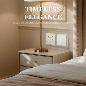 220V tường Đức Schuko ổ cắm USB Sạc Châu Âu 2P + E cắm ổ cắm với USB loại A và loại C tường sạc - Product Image 2