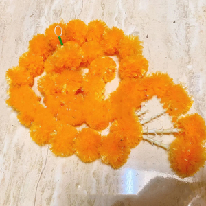 Guirlande de fleurs pour décoration de mariage indien, guirlande mexicaine pour le jour des morts, Halloween, guirlande en plastique, guirlande de fleurs de souci - Product Image 5