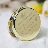Miroirs de poche compacts de luxe en gros à prix abordable, personnalisables avec logo, pour cadeaux de fête, souvenirs de mariage et articles cadeaux pour invités
