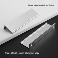 Poignée de tiroir de meuble moderne en alliage d'aluminium/zinc YFH-312, quincaillerie OEM pour armoires et commodes