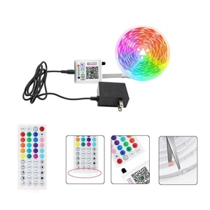 Juego de tiras de luz <span class=keywords><strong>LED</strong></span> <span class=keywords><strong>Bluetooth</strong></span> 5050RGB control remoto inteligente 44 teclas <span class=keywords><strong>Bluetooth</strong></span> 24VRGB luz ambiental - Product Image 6