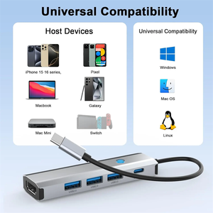 5 in 1 USB ฮับ4K 60Hz HDTV 100W อะแดปเตอร์เชื่อมต่อแท่นชาร์จเร็วสำหรับ MacBook pro/air iPad แล็ปท็อป - Product Image 4
