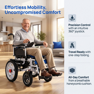 <span class=keywords><strong>Fauteuil</strong></span> <span class=keywords><strong>roulant</strong></span> électrique pliable <span class=keywords><strong>tout</strong></span>-<span class=keywords><strong>terrain</strong></span> télécommandé en acier au carbone avec moteur 500W, <span class=keywords><strong>roue</strong></span> avant 10 pouces et <span class=keywords><strong>roue</strong></span> arrière 16 pouces – Vente en gros - Product Image 4