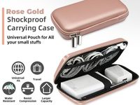 Étui de rangement de voyage personnalisable brillant pour accessoires technologiques - Étanche, antichoc, anti-poussière, pochette zippée de 7 pouces en EVA rigide