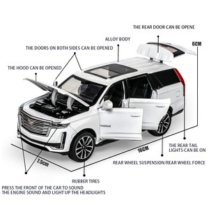 Modèle de voiture en alliage <span class=keywords><strong>Escalade</strong></span> 1/32 à rétrofriction, portes ouvrables, moulé sous pression, HMB - Nouveau design, vente en gros - Product Image 5