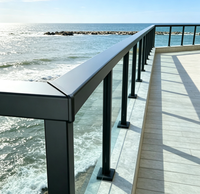 Profilé en aluminium pour verre, sans cadre, moderne, facile à installer, résistant à la rouille, pour balcon, appartement, escalier extérieur