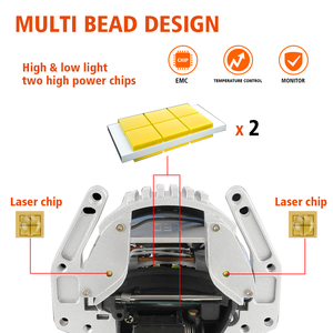 Đèn chiếu <span class=keywords><strong>LED</strong></span> Bi-<span class=keywords><strong>LED</strong></span> độ sáng cao 65000Lm, kích thước 3.0 inch, chất liệu ZDP60, dành cho đèn pha ô tô lắp đặt kép laser 12V - Product Image 4