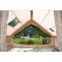 Tente Gonflable de Luxe en Gros, Système de Montage Rapide, Bâche en Vinyle Noir Imperméable, Tissu Oxford 300D pour 4-6 Personnes, Idéale pour l'Extérieur