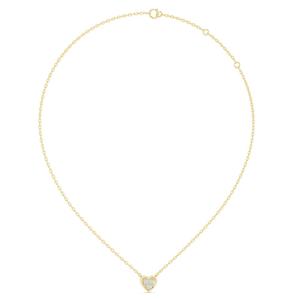 Collar con Colgante de Corazón de Oro Amarillo de 22K, Cadena Delicada, Dije de Corazón con Diamantes Minimalista, Joyería Fina, Regalo para Mujer, Cadena Elegante - Product Image 1