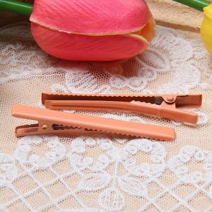 Atacado 6cm Colorful Metal <span class=keywords><strong>Alligator</strong></span> Hair <span class=keywords><strong>Clips</strong></span> Sleek Duckbill <span class=keywords><strong>Clips</strong></span> com Esmalte Revestimento para Styling Seccionamento - Product Image 5