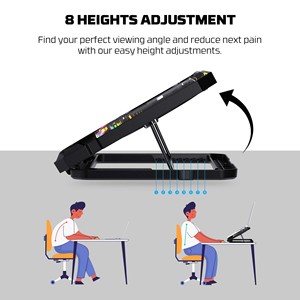 <span class=keywords><strong>Support</strong></span> pour <span class=keywords><strong>ordinateur</strong></span> <span class=keywords><strong>portable</strong></span> Fantech NC21 avec éclairage RVB, refroidisseur à double <span class=keywords><strong>ventilateur</strong></span>, réglage de la hauteur, pliable, avec ventilateurs de refroidissement - Product Image 6