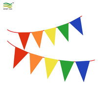 Guirlande triangulaire arc-en-ciel personnalisée pour la fierté gay, lesbienne et LGBT, avec impression sur soie, polyester 75D