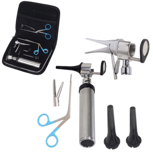 Lentille mobile professionnelle pour ensemble de spéculums, otoscope vétérinaire en métal à tête ouverte, instrument de diagnostic pour chiens et animaux - Product Image 1