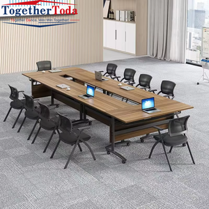 Table de conférence murale en métal, pliable, populaire, mobile, modulaire, réglable, moderne et élégante, pour bureau et lecture/ordinateur, vente en gros - Product Image 6