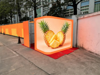 Panneau LED d'angle sans soudure 3D à vision directe éblouissante