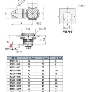 Haitan Ms705 Zinc Alloy Triangular <b>Lock</b> Single Sided <b>Cabinet</b> Door <b>Lock</b> Rotary Latch Industrial Design Durable - Product Image 1
