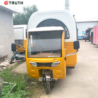 Food Truck Classique en Fibre de Verre Mini Petit pour Churros, BBQ, Snacks, Restauration Rapide, Cuisine Mobile, Chariot de Nourriture, Remorque