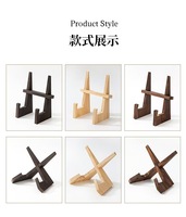 Présentoir en bois pour assiettes, chevalet de présentation, support décoratif de table en bois, support pour cadre photo, esthétique orientale