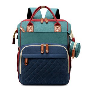 Mochila <span class=keywords><strong>de</strong></span> maternidad transfronteriza, <span class=keywords><strong>cuna</strong></span> portátil para bebé, bolsas <span class=keywords><strong>de</strong></span> almacenamiento multifuncionales, mochila <span class=keywords><strong>de</strong></span> exterior para madre y bebé con USB, venta al por mayor - Product Image 6