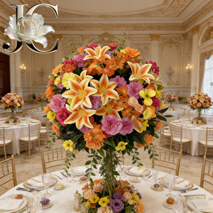 Boule de fleurs en soie rose <span class=keywords><strong>champagne</strong></span> JC, fleurs au toucher réel pour mariage - Product Image 1