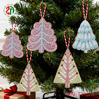 Ornement de Noël artisanal en argile polymère miniature peint à la main pour arbre de Noël, décoration de fête pour enfants à la maison