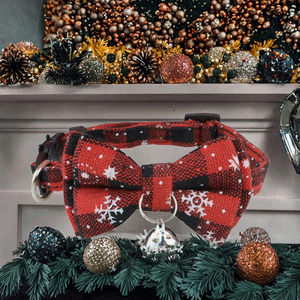 Adjustable Christmas Dog <strong>Collar</strong> Santa Claus Pendant <strong>Detachable</strong> Bow Tie Bell Print Pattern Personalized Puppy Kitten Cat <strong>Collar</strong> - Product Image 3