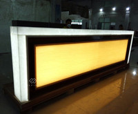 Comptoir de bar en marbre à led pour restaurant