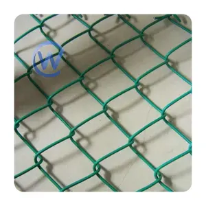塑料涂层链节网围栏绿色链节围栏旋风铁丝网围栏