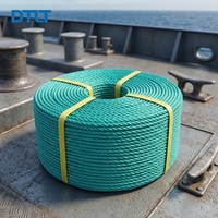 Corde en PE multifonctionnelle à 3 brins torsadés, cordes en polyéthylène haute ténacité pour l'expédition maritime et l'utilisation agricole