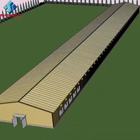 Estructura de Acero Galvanizado Prefabricada para Gallineros, Aislamiento Térmico, Anticorrosión, para Cría de Pollos de Engorde y Ponedoras