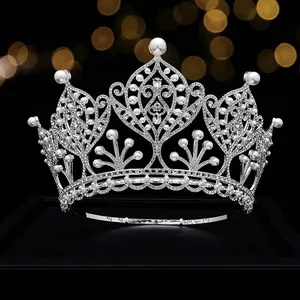 DM Miss Universo Copa do Vietnã Coroa Tiara Noiva Coroa Pérola Grande Concurso