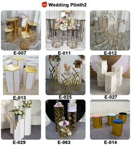 LEDA High Quality Outdoor Wedding Decoration Flower Stand <b>White</b> <b>Acrylic</b> Square Cake Stand for Wedding - Product Image 5