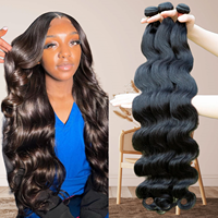 Extensions de cheveux humains brésiliens Remy de qualité supérieure 12A, double trame, cheveux vierges bruts alignés sur les cuticules, double trame, pour tissage