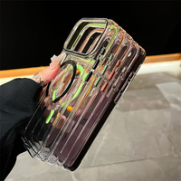 Étui de téléphone magnétique transparent ultra-fin de luxe en PC rigide pour iPhone 18 17 Pro Max Air 16 15 14 13, coque arrière transparente antichoc