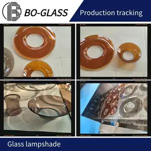 Glass Lamp Shade Factory Custom Shape Size Opening Glass Lamp Shade Replacement For Pendant Light Floor Lamp Desk Lamp