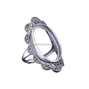 Ring Base Manufacturers Fashion S925 Sterling Silver Mounting Jewelry DIY