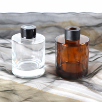 Vente en gros de flacons diffuseurs de parfum en verre ambré de luxe vides de 50 ml, 100 ml, 120 ml, 150 ml, 200 ml, diffuseur d'aromathérapie