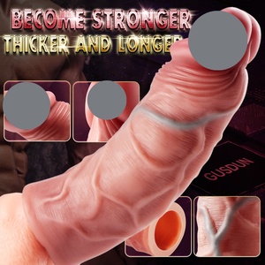 Rocket-Cannon 2 Flüssigsilikon Penis-Sleeve, Make-up-Braun, Wolfszahn-Hülle zur Umfangs- und Luststeigerung - Product Image 5