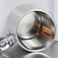 Mug à bière isotherme en acier inoxydable 304 à double paroi, 380 ml, écologique, pour fêtes et café